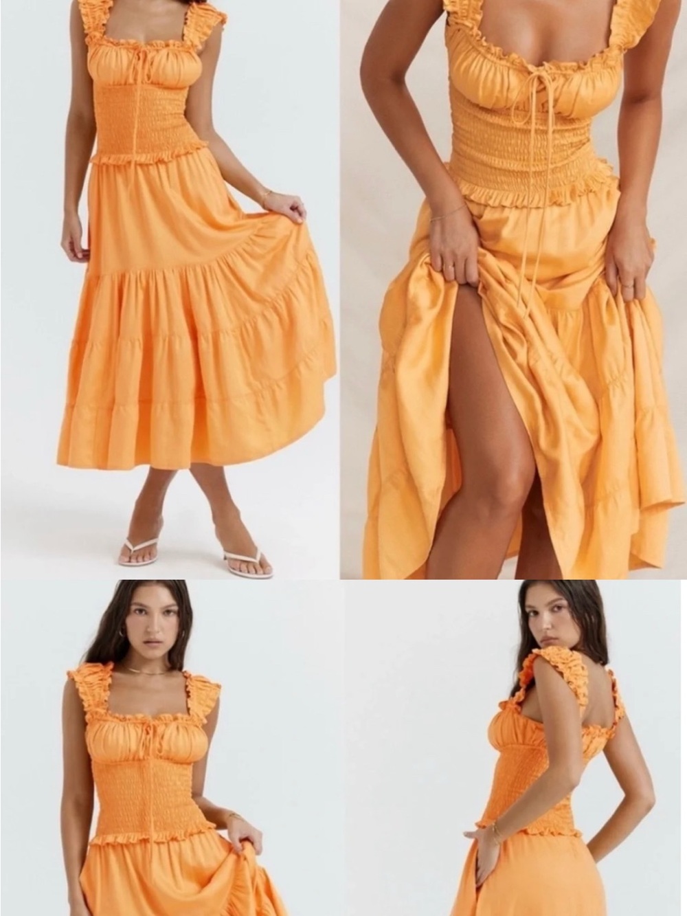 HOUSE OF CB Phedra Ruffle Smocked Bodice Sundress